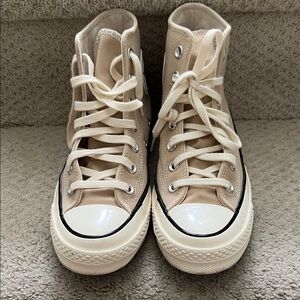Converse Canvas Sneakers in Cream and White